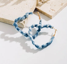 Load image into Gallery viewer, Denim Shaped Earrings
