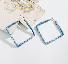 Load image into Gallery viewer, Denim Shaped Earrings
