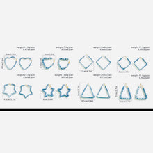 Load image into Gallery viewer, Denim Shaped Earrings
