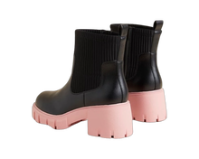 Load image into Gallery viewer, Pink and Black Rain Booties
