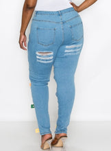 Load image into Gallery viewer, Denim Colorful Buckle Jeans
