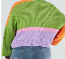 Load image into Gallery viewer, Plus Size Colorblock Cardigan
